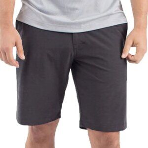 TravisMathew Men's Beck Black Shorts Size 36 Flat Front Golf Stretch 10" Inseam